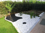 Giardino creativo composizione di sassi